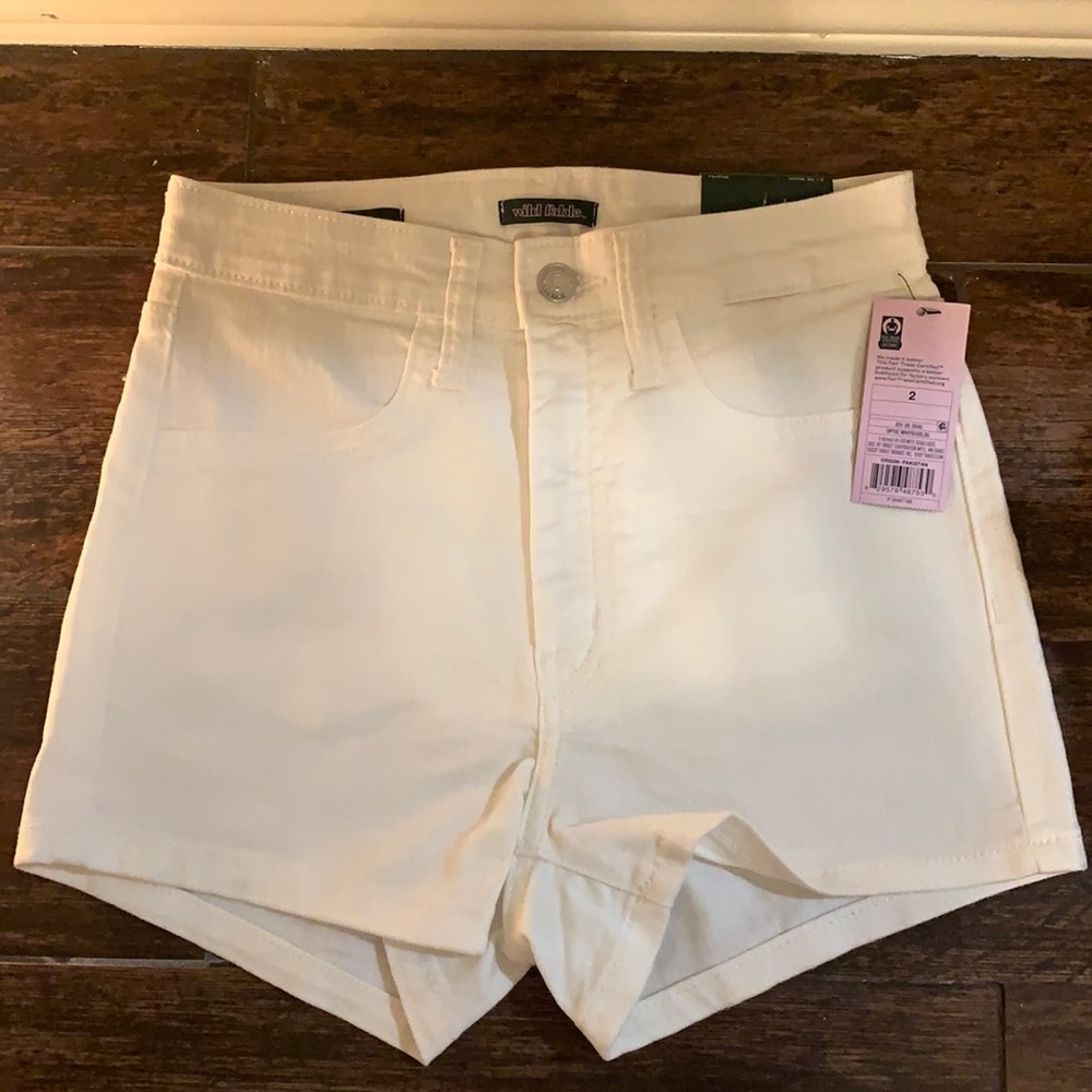 White Highest Rise Shorts -Wild Fable